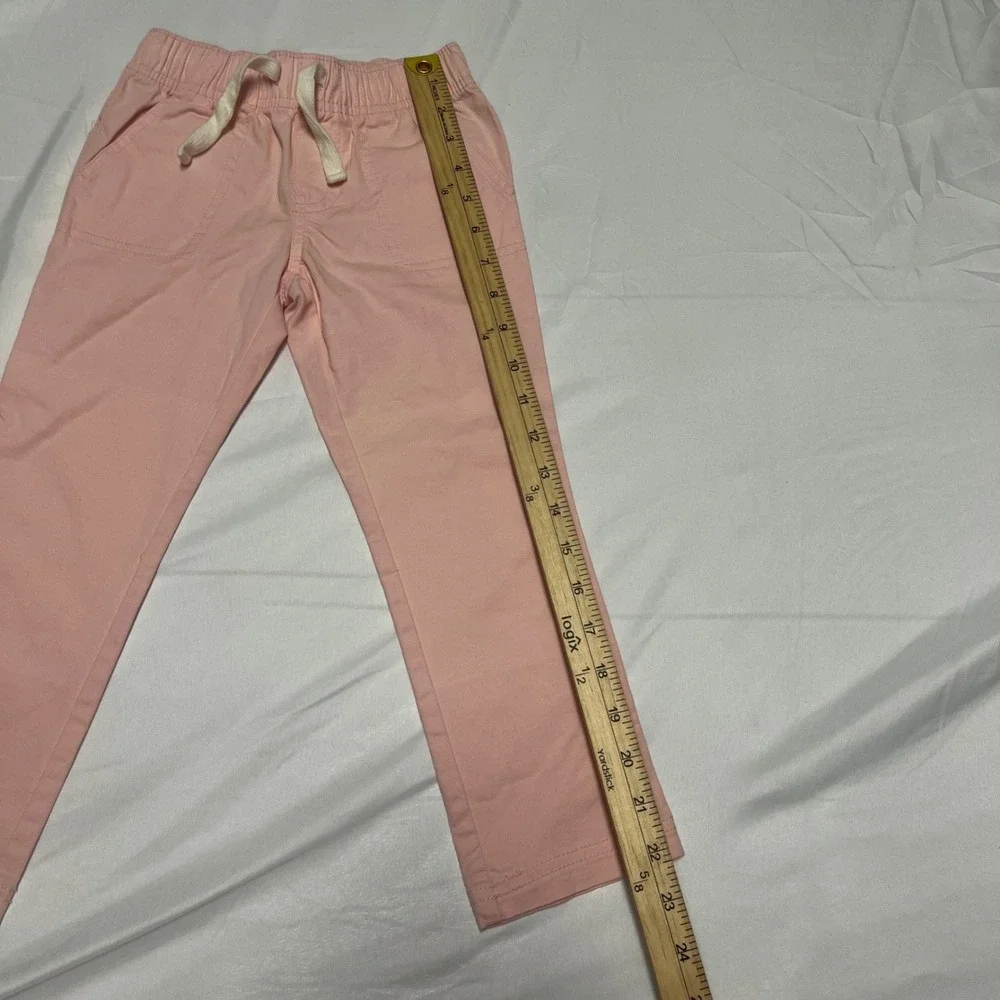 Cat & Jack Kids Pink Elastic Waist Chino Pants Straight Leg Size 4T